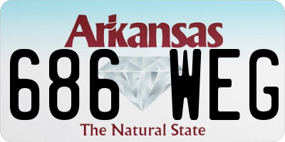 AR license plate 686WEG
