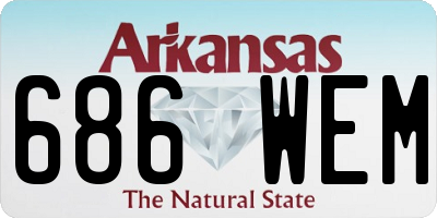 AR license plate 686WEM