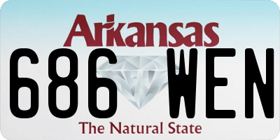 AR license plate 686WEN