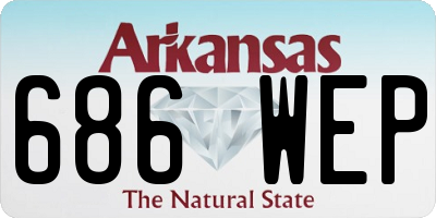 AR license plate 686WEP