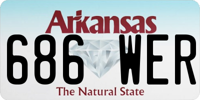 AR license plate 686WER