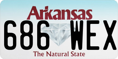 AR license plate 686WEX