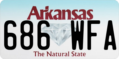 AR license plate 686WFA