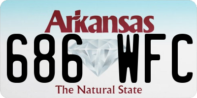 AR license plate 686WFC