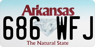 AR license plate 686WFJ