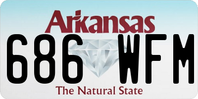 AR license plate 686WFM