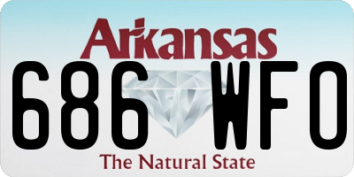 AR license plate 686WFO