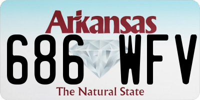 AR license plate 686WFV