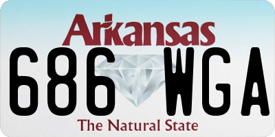 AR license plate 686WGA