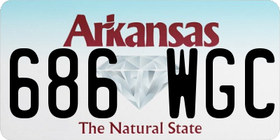 AR license plate 686WGC