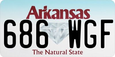 AR license plate 686WGF