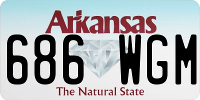 AR license plate 686WGM