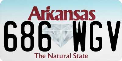 AR license plate 686WGV