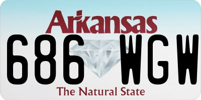 AR license plate 686WGW