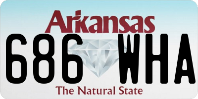 AR license plate 686WHA