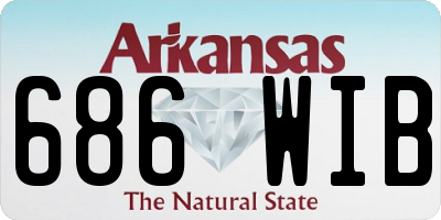 AR license plate 686WIB