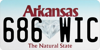 AR license plate 686WIC