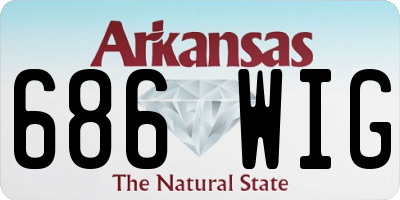 AR license plate 686WIG