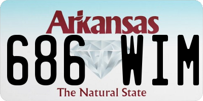 AR license plate 686WIM
