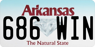 AR license plate 686WIN