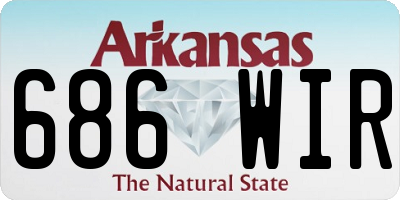 AR license plate 686WIR