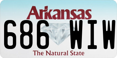 AR license plate 686WIW