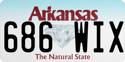 AR license plate 686WIX