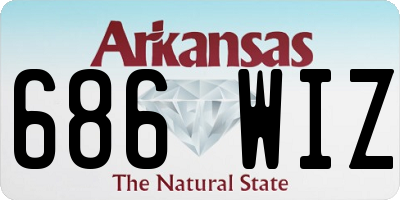 AR license plate 686WIZ