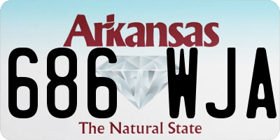 AR license plate 686WJA