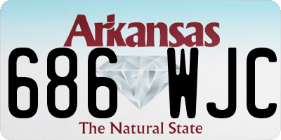 AR license plate 686WJC