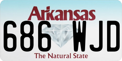 AR license plate 686WJD