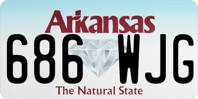 AR license plate 686WJG