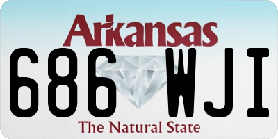 AR license plate 686WJI