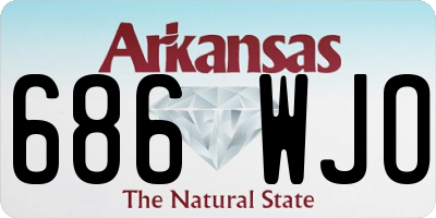 AR license plate 686WJO