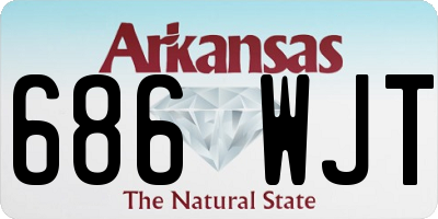 AR license plate 686WJT