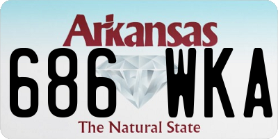AR license plate 686WKA
