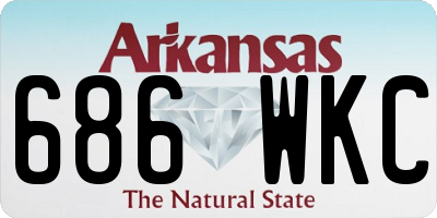 AR license plate 686WKC