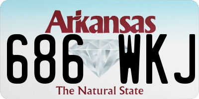 AR license plate 686WKJ