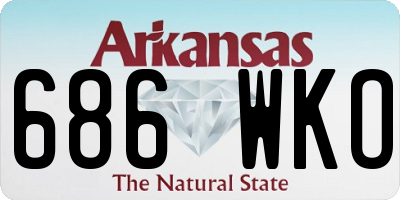 AR license plate 686WKO