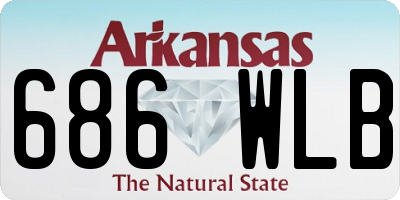 AR license plate 686WLB