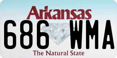 AR license plate 686WMA