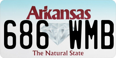 AR license plate 686WMB