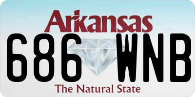 AR license plate 686WNB