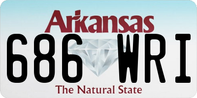 AR license plate 686WRI