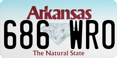 AR license plate 686WRO