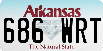 AR license plate 686WRT