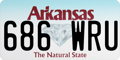 AR license plate 686WRU