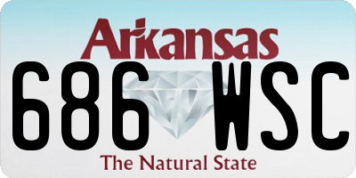 AR license plate 686WSC
