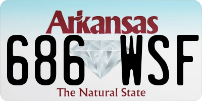 AR license plate 686WSF