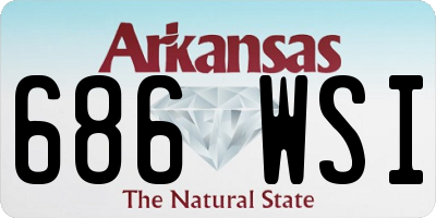 AR license plate 686WSI